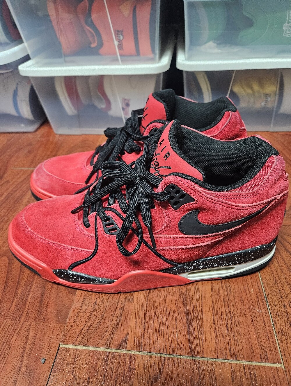 Nike Red and Black Men's Sneakers